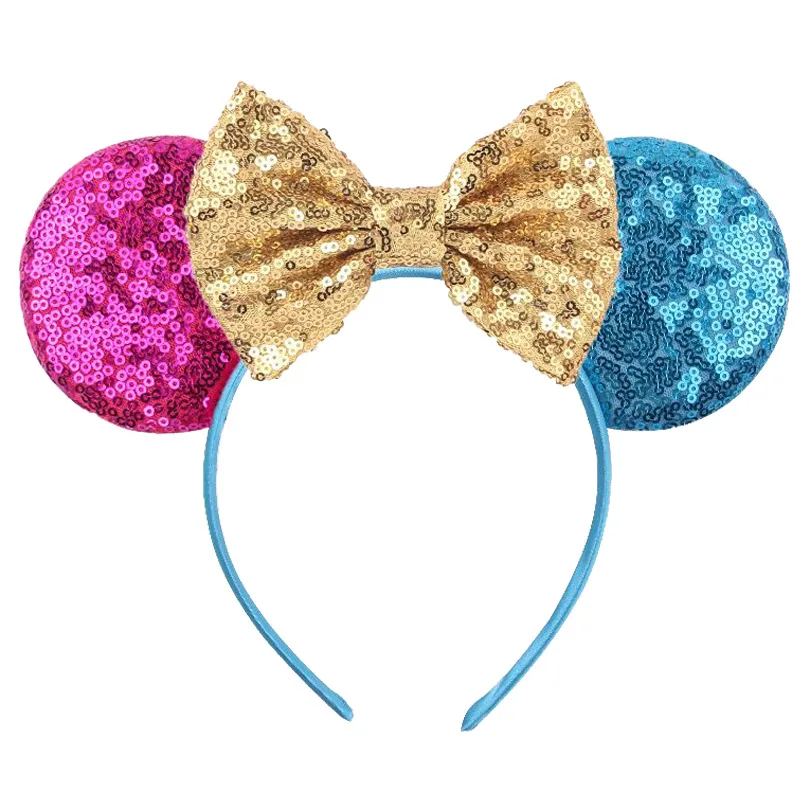 

Princess Hairband with Sequin Bow Mouse Ears for Women And Girls Cute Festival Party Accessory Classically Designed Headband