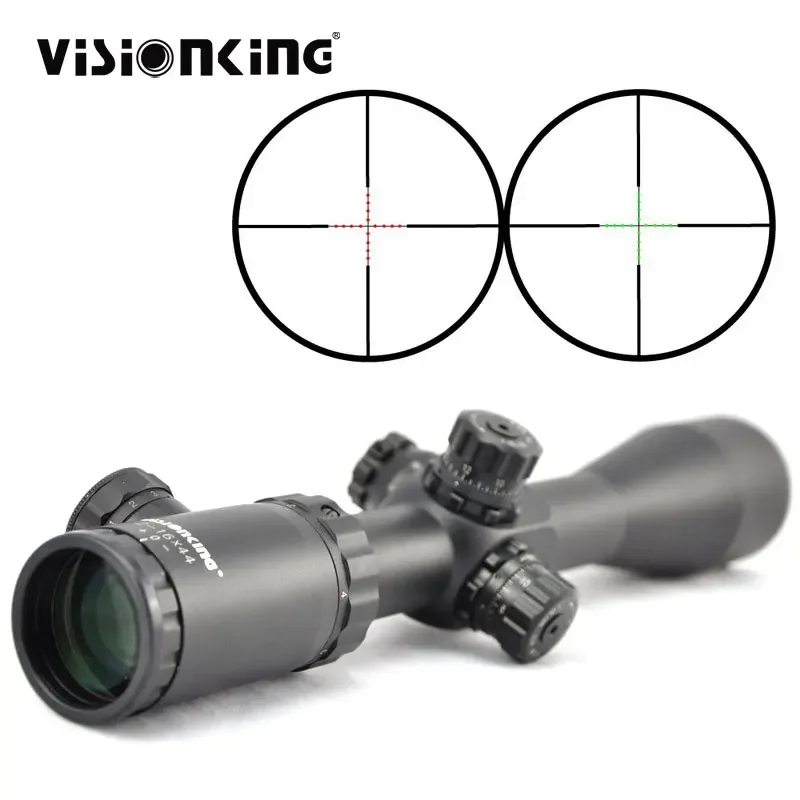 Visionking 2-16x44 Hunting Riflescope 0.25MOA Illuminated Mil-Dot Etched Glass Reticle Trajectory Lock Side Focus Optical Sight