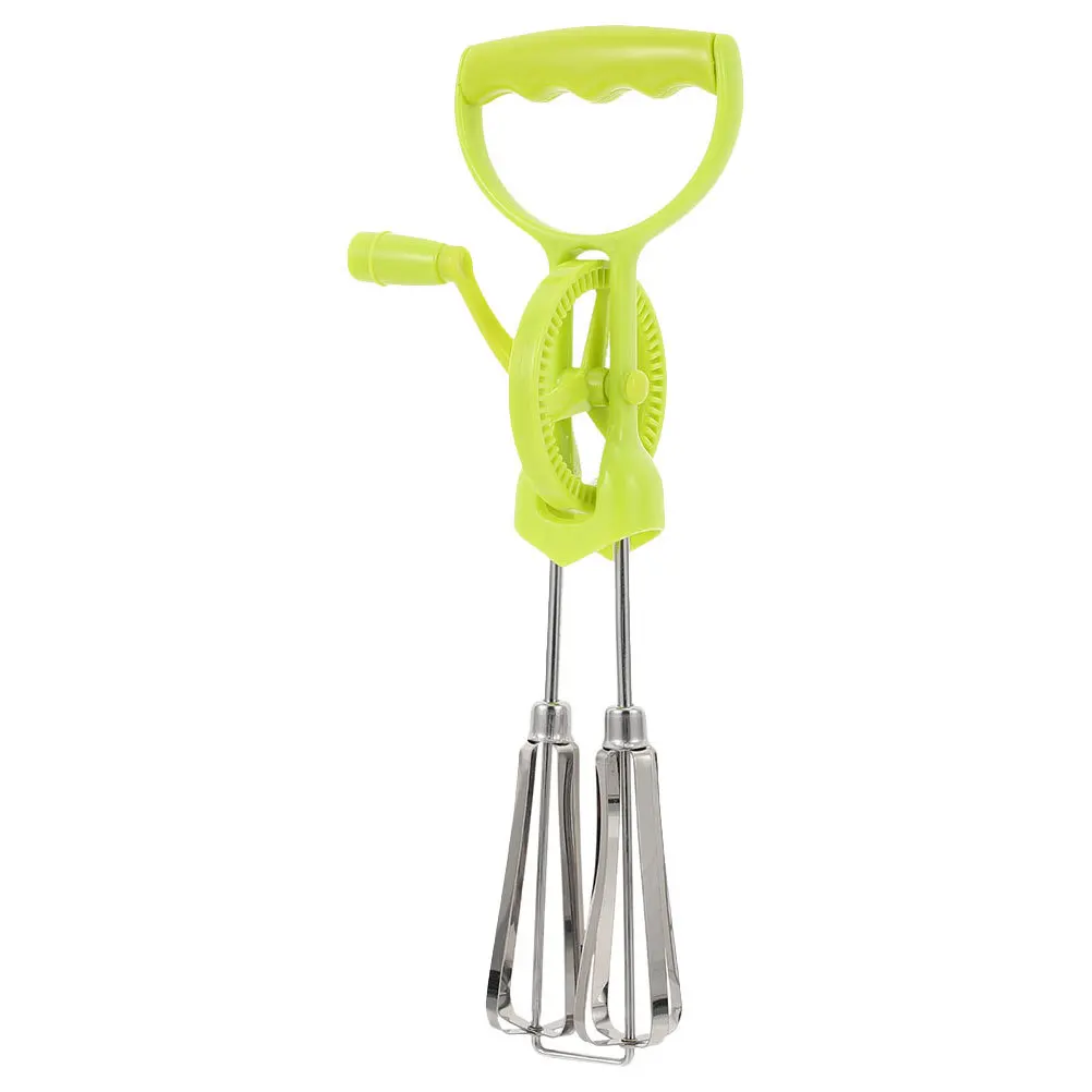 

Ergonomic Hand Crank Manual Egg Mixer Stainless Steel and Plastic Kitchen Tool for Beating Cream Butter Batter Quickly Easy Grip