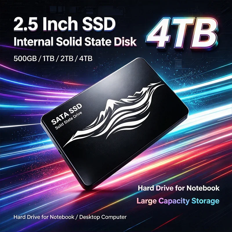 Internal SSD 2.5'' Solid State Disk Low Power Consumption Hard Drive 500GB 1TB 2TB 4TB for Notebook Desktop Computer