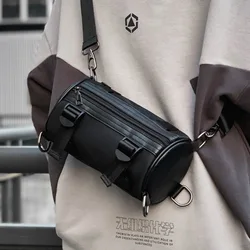 Fashion Barrel Shaped Crossbody Bags Men Casual Oxford Bucket Crossbody Bag For Men Sling Handbags Male Shoulder Messenger Bag