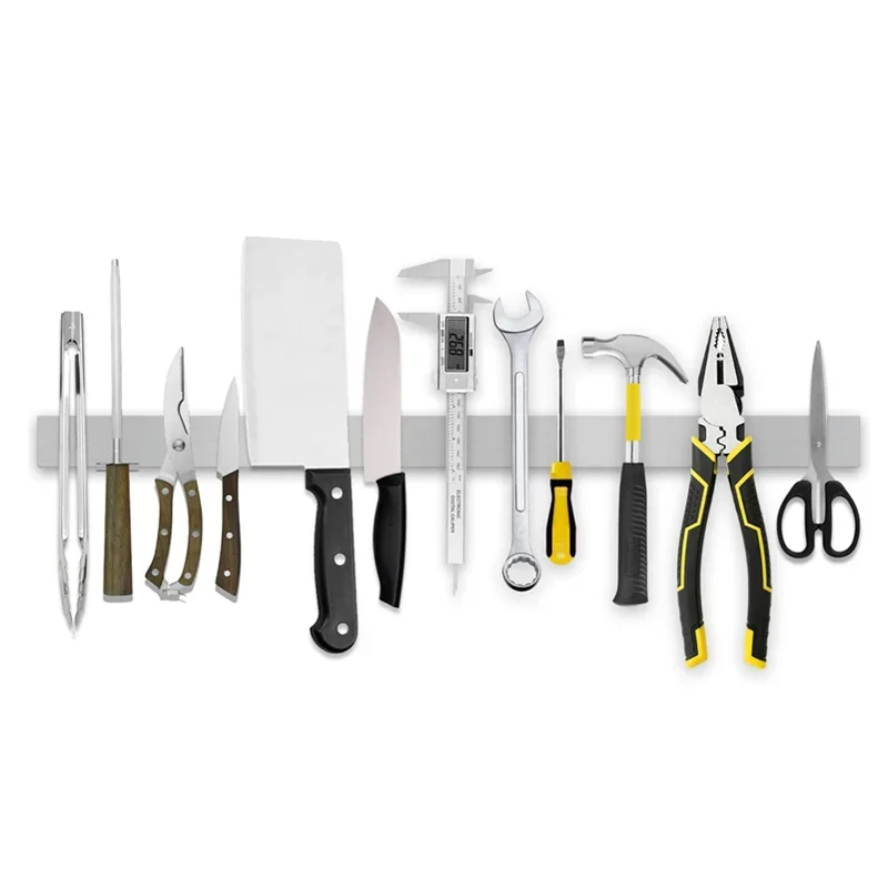 

Stainless Steel Knife Stand Strip Organizer Strong Magnetic Knife Holder Wall Mount Kitchen Bar Storage Kitchen Accessories