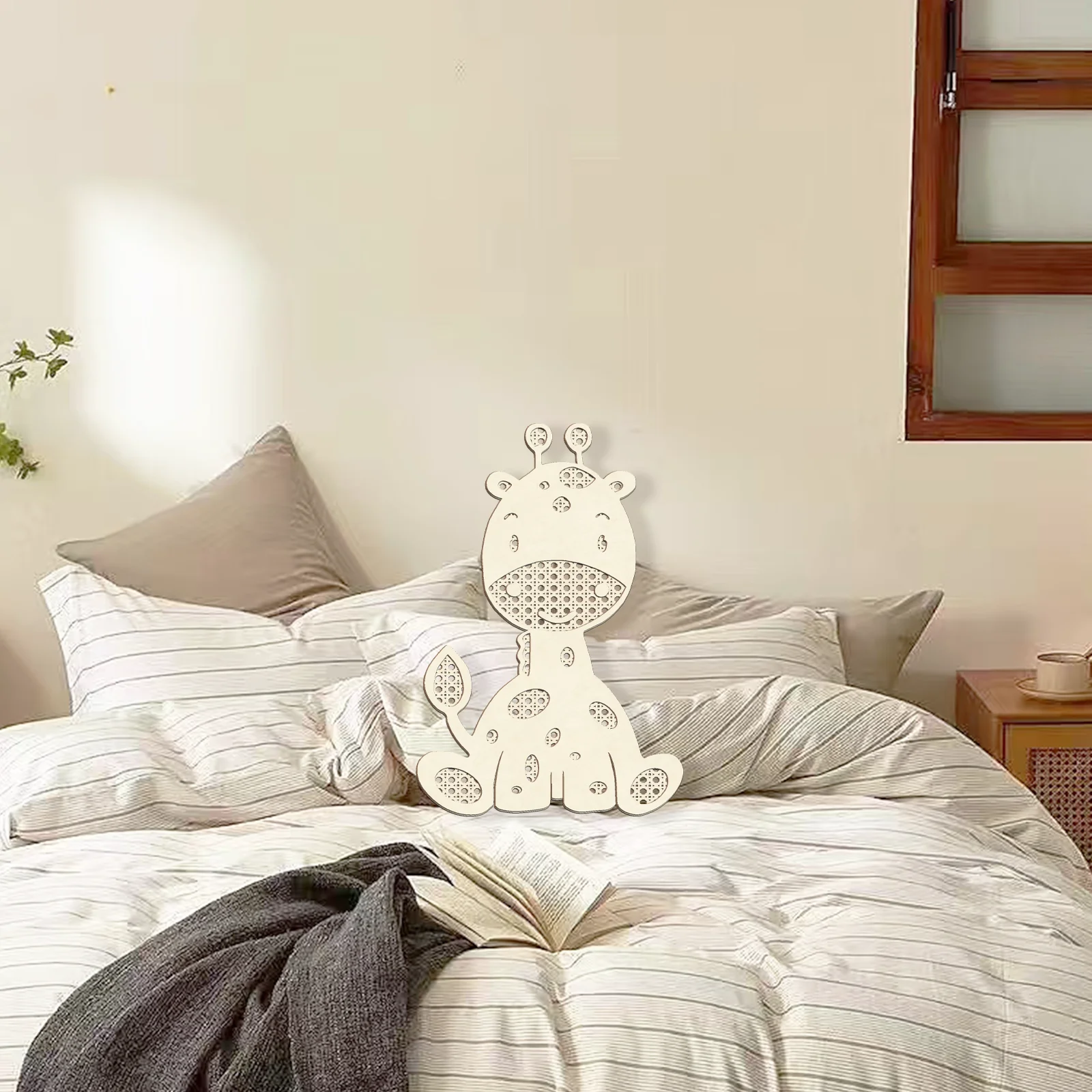 

DIY Wooden Giraffe Wall Decor - 33.7x22.9cm Unpainted Animal Craft Kit for Custom Painting, Kids Room Nursery Decor