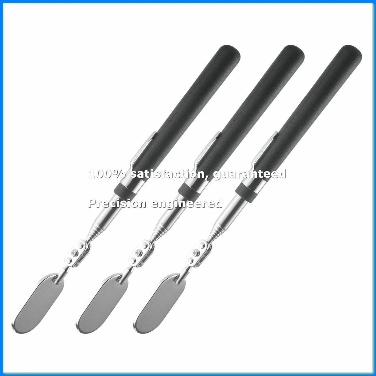 3 Pieces Telescoping Inspection Mirror Observe Mirror Inspection Tool for Check the Condition of the Vehicle(Oval)-A73M