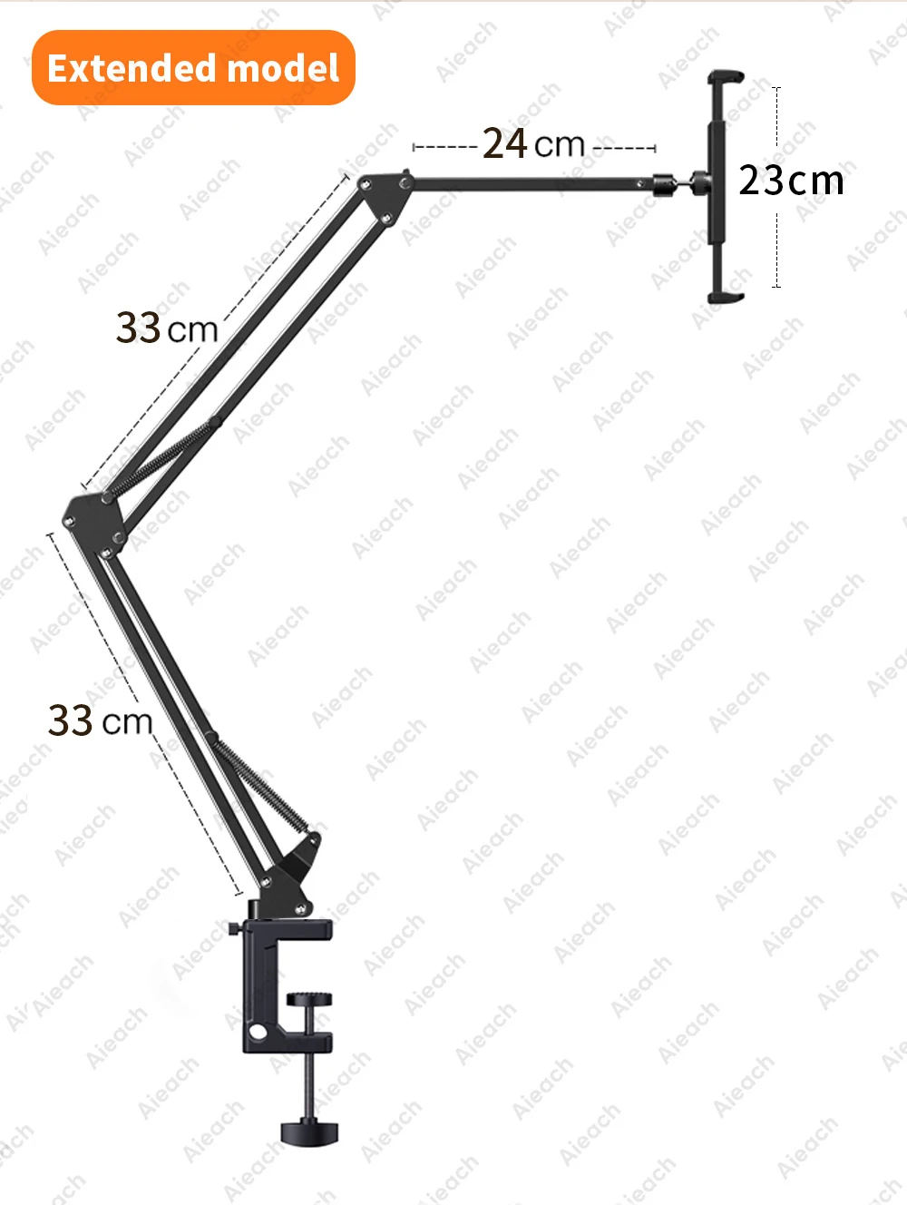 Tablet-Halter für Bett mit 90cm Metall arm iPad-Ständer Tablet-Halterung 360 ° drehbare Bett-Telefon halterung für 4.5 ~ 12,9 Zoll Telefon-Tablet – Detail 16
