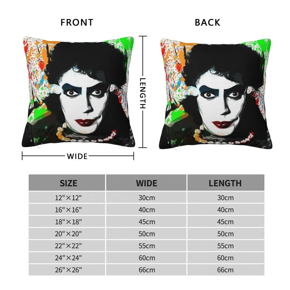 Rocky Horror Picture Show Square Pillowcase Polyester Linen Velvet Printed Decorative Throw Pillow Case Sofa Cushion Cover 18