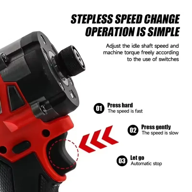 الأصلي حقيقية ميلووكي 18 فولت فرش تأثير سائق عالية الكفاءة عزم دوران بطارية ليثيوم تأثير سائق أداة الطاقة الكهربائية #3