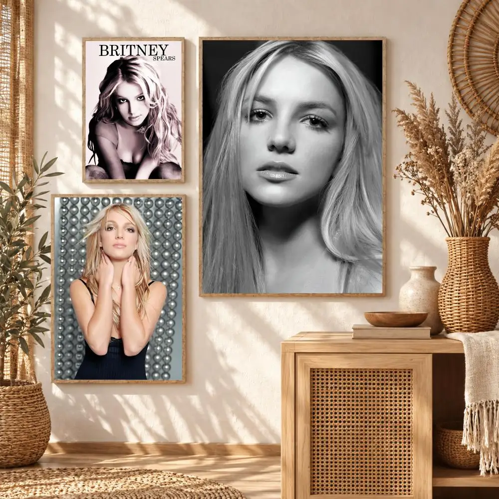 Singer B-Britney Poster Wall Stickers Self Adhesive Art Decals for Bedroom Living Room Home Decor Print Mural HD Gift