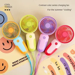 USB mini wind power Handheld Convenient And utra-quiet Fan High Quality protable Student Office cute small Cooling Fans