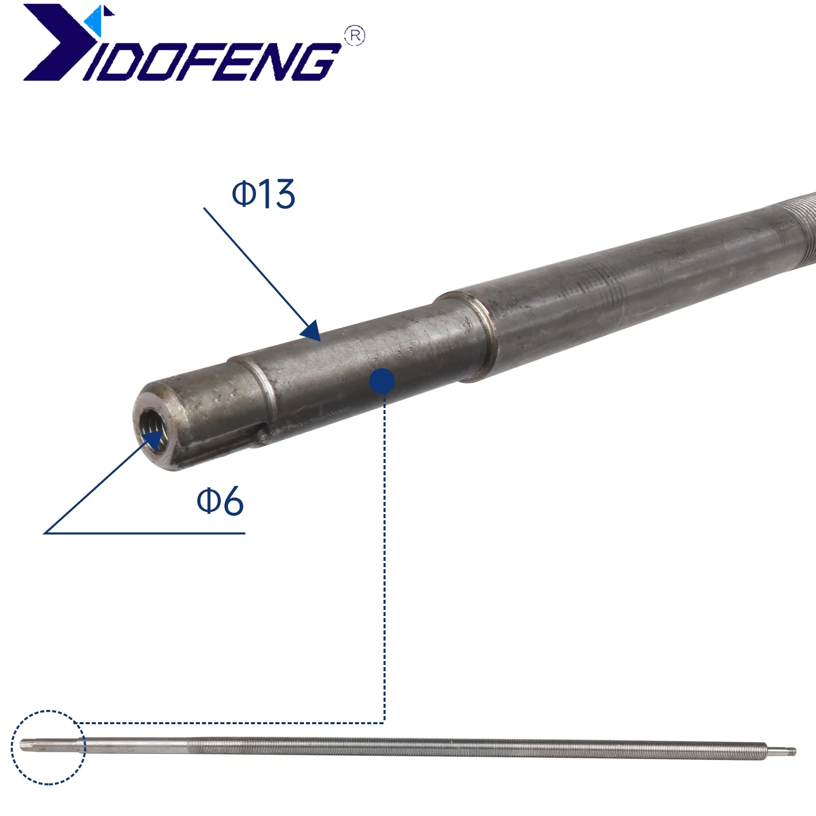 Vite di piombo 1PC per accessori per mini tornio CJ 0618 Parte 708mm M16 * 2.0mm