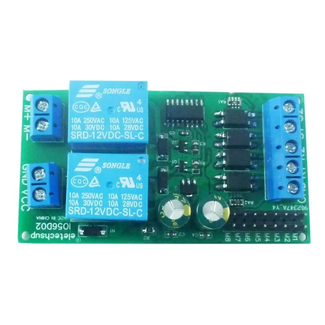 

DC 12V 24V Multifunction Motor Forward Reverse Controller with Limit Relay Driver Module for Lift Pusher Motor Control