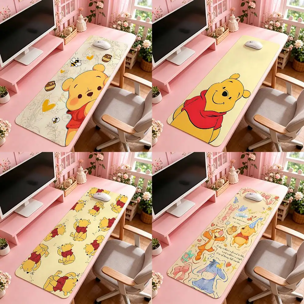 Classic Anime P-winnie-the PoohS Kawaii Kawaii Mouse Pad Large Rubber Keyboard Mouse Carpet Anti-slip Gamer Mouse Pad Mousepad