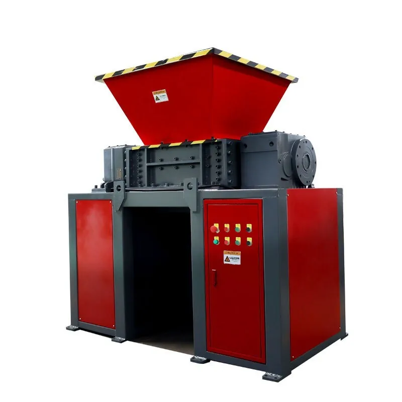Trituratore di scarti di plastica per pallet di legno a doppio albero per pneumatici metallici Trituratore elettronico per cavi di scarto domestici