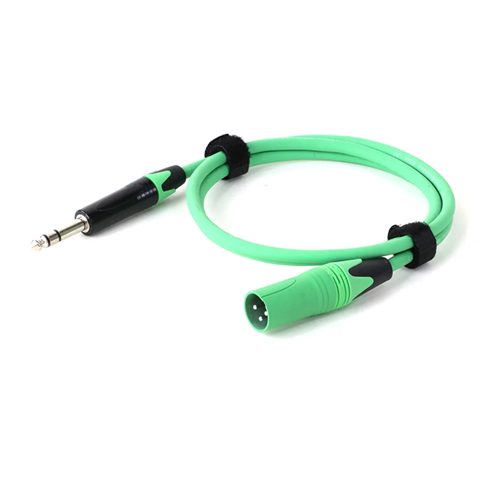 1 szt. Kabel mikrofonowy XLR 3-stykowy do gniazda 6.5mm mikrofon ołowiany przewód Aux 6.35mm/6.5mm męski do XLR przewód męski do wzmacniacza Pro