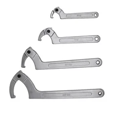Precision round nut crescent wrench adjustable hook wrench adjustable round head water meter cover machine tool wrench