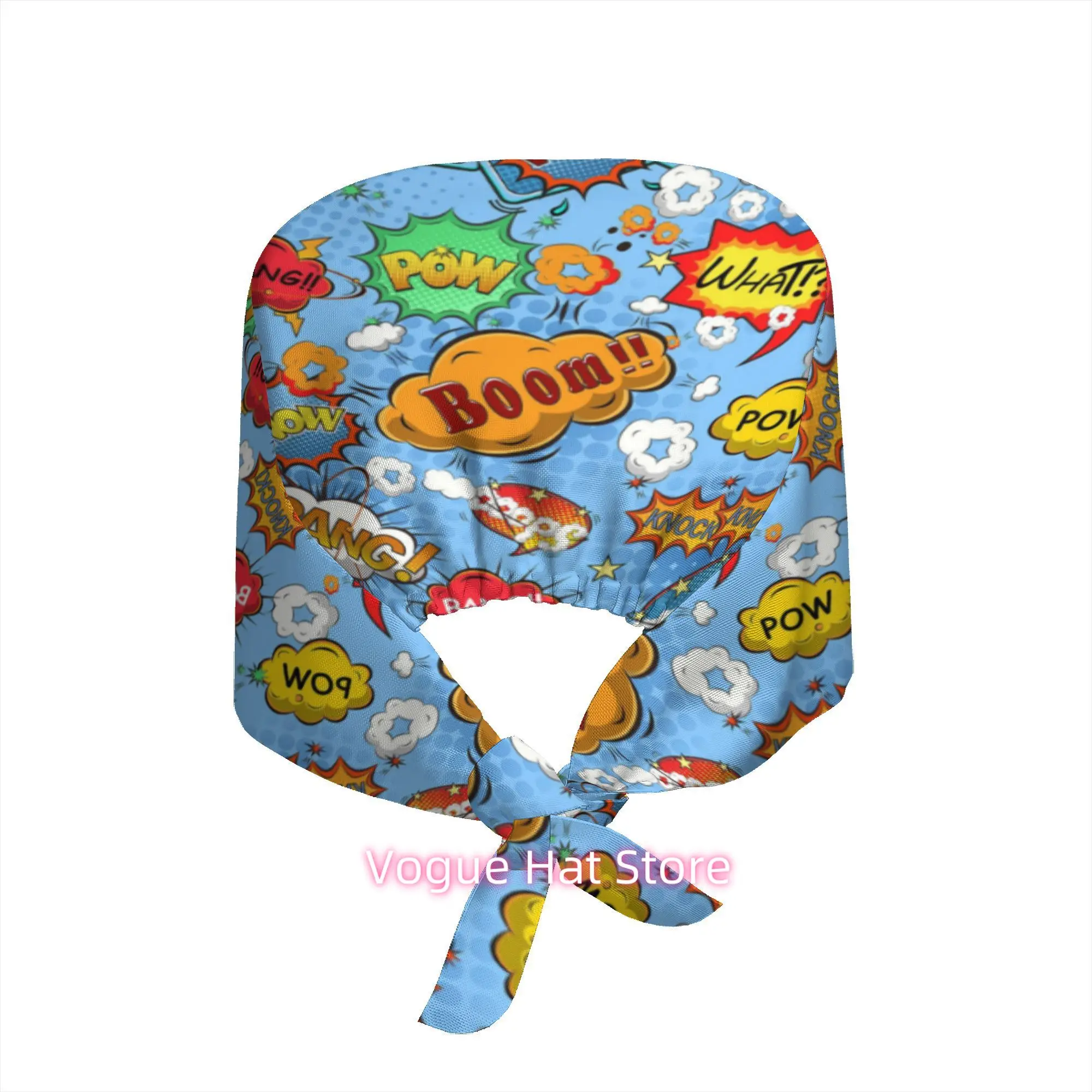 1pc of Work Hat Featuring a Vibrant Comic Book Pop Art Design with Playful Retro Elements, Perfect for Fun Party Fashion Gifts