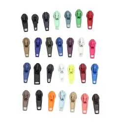 50 piece/lot Auto Lock Zipper Sliders For 3# Nylon Zipper, DIY Zipper Puller Heads For Sewing Tailor Tools Colorful 25 Colors