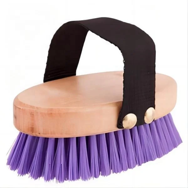 Factory Wholesale Wooden Body Brush for Horse and Pet Care Classical Design