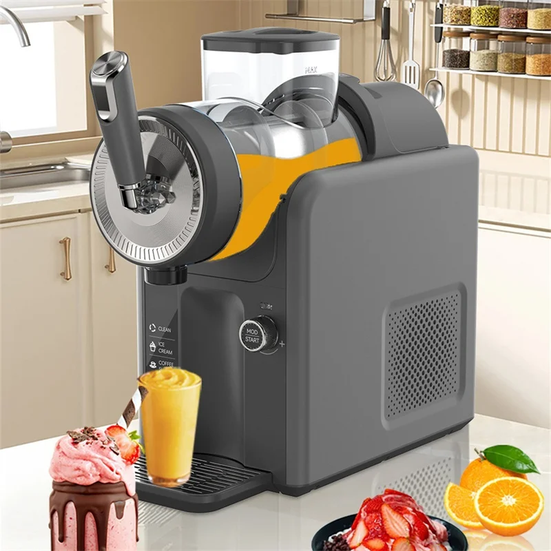 Multifunctional Household Cold Drink Ice Cream Maker Milkshake Smoothie Self-Cleaning Snow Cone Machine for Home Use