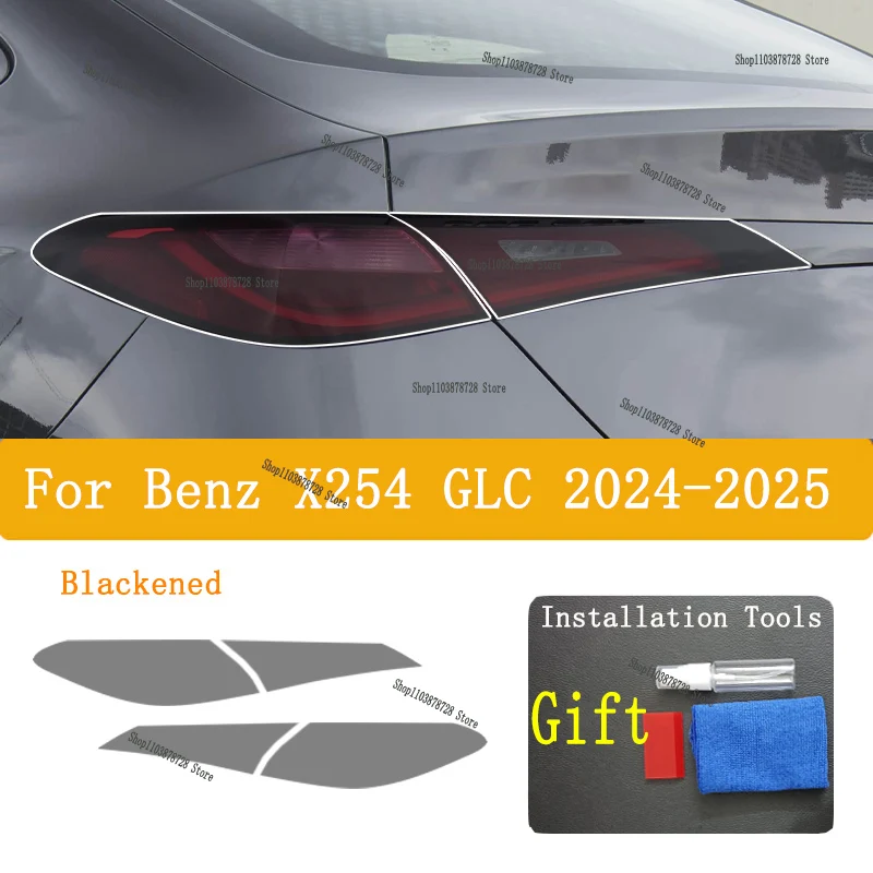 

For Benz X254 GLC（2024-2025Rear Headlamp Car Styling Sticker Headlamps TPU Smoked Black taillight Protector Film accessories