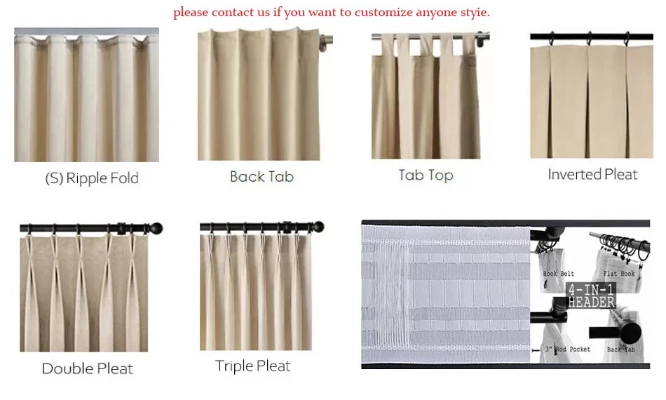 Custom size Herringbone Thick Chenille Beige Cream Luxury Curtains for Living Room Bedroom Blackout Window Solid Color House