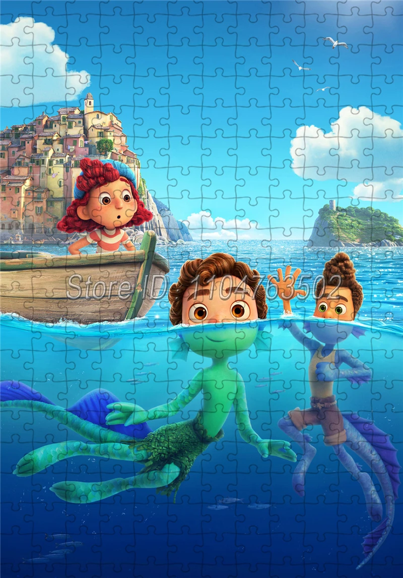 108/200/300/500/1000 ピースジグソーパズルディズニーアニメーション映画ルカパズル子供のための手作りおもちゃホーム手芸ゲーム