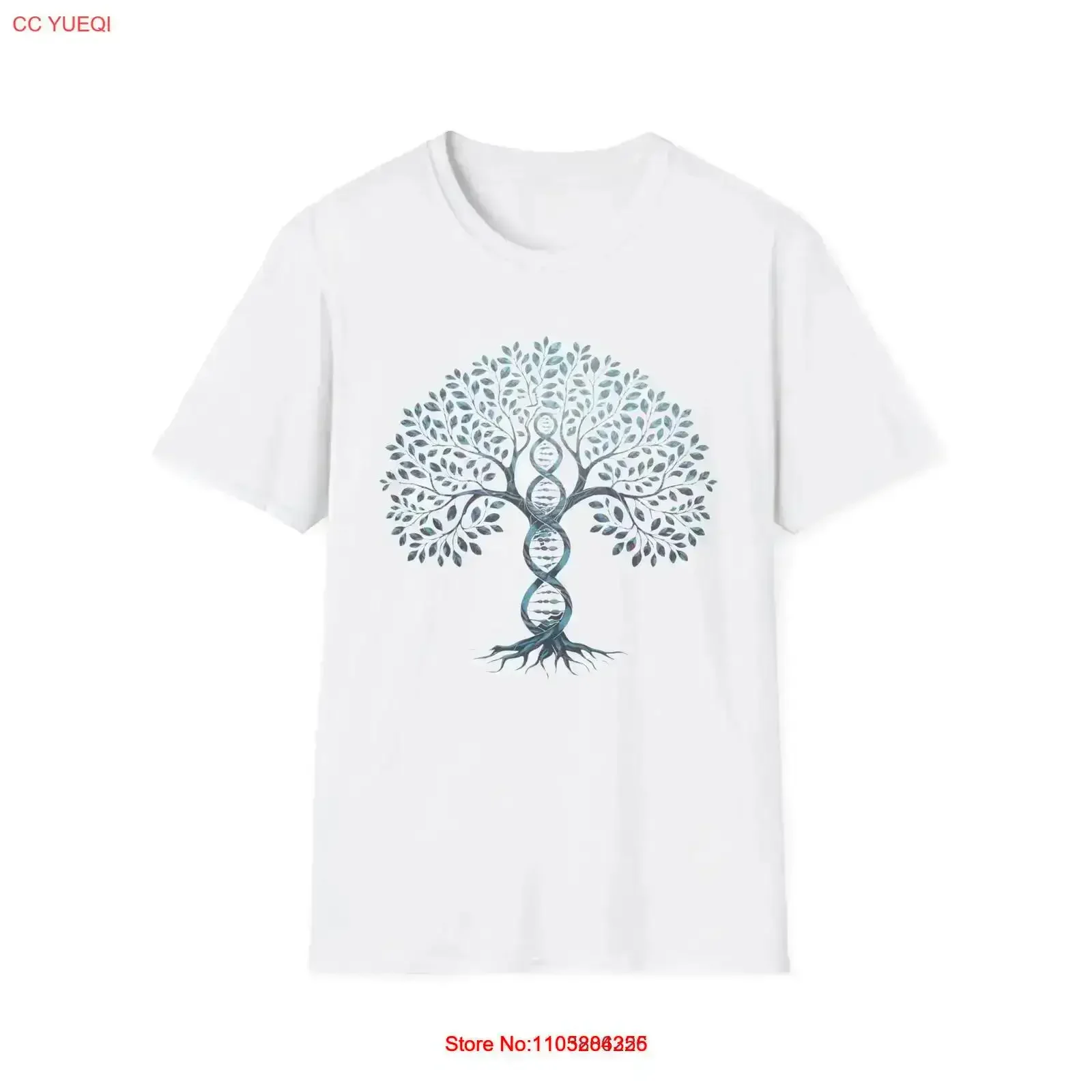 DNA Helix Tree T Shirt vintage Washed Comfortable Casual Top For Everyday Wear Stretched Versatile Stylish Breathable vintage