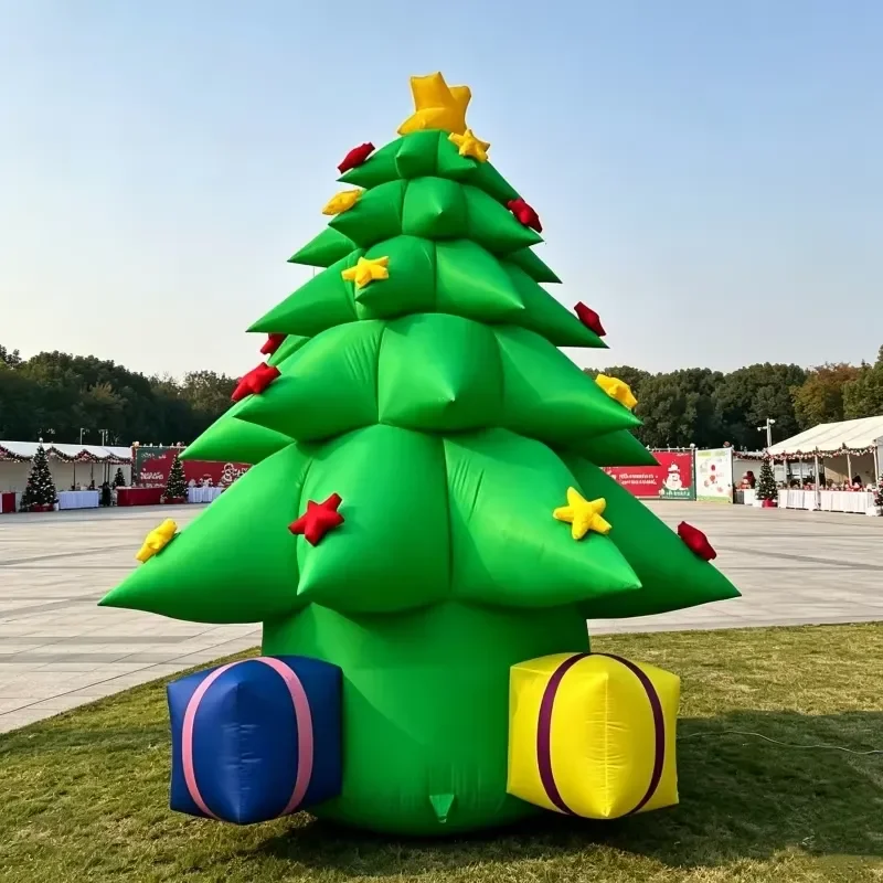 Customized Durable PVC Tarpaulin Inflatable Christmas Tree Balloon Model Decoration Waterproof & Over 12ft for Festive Decor