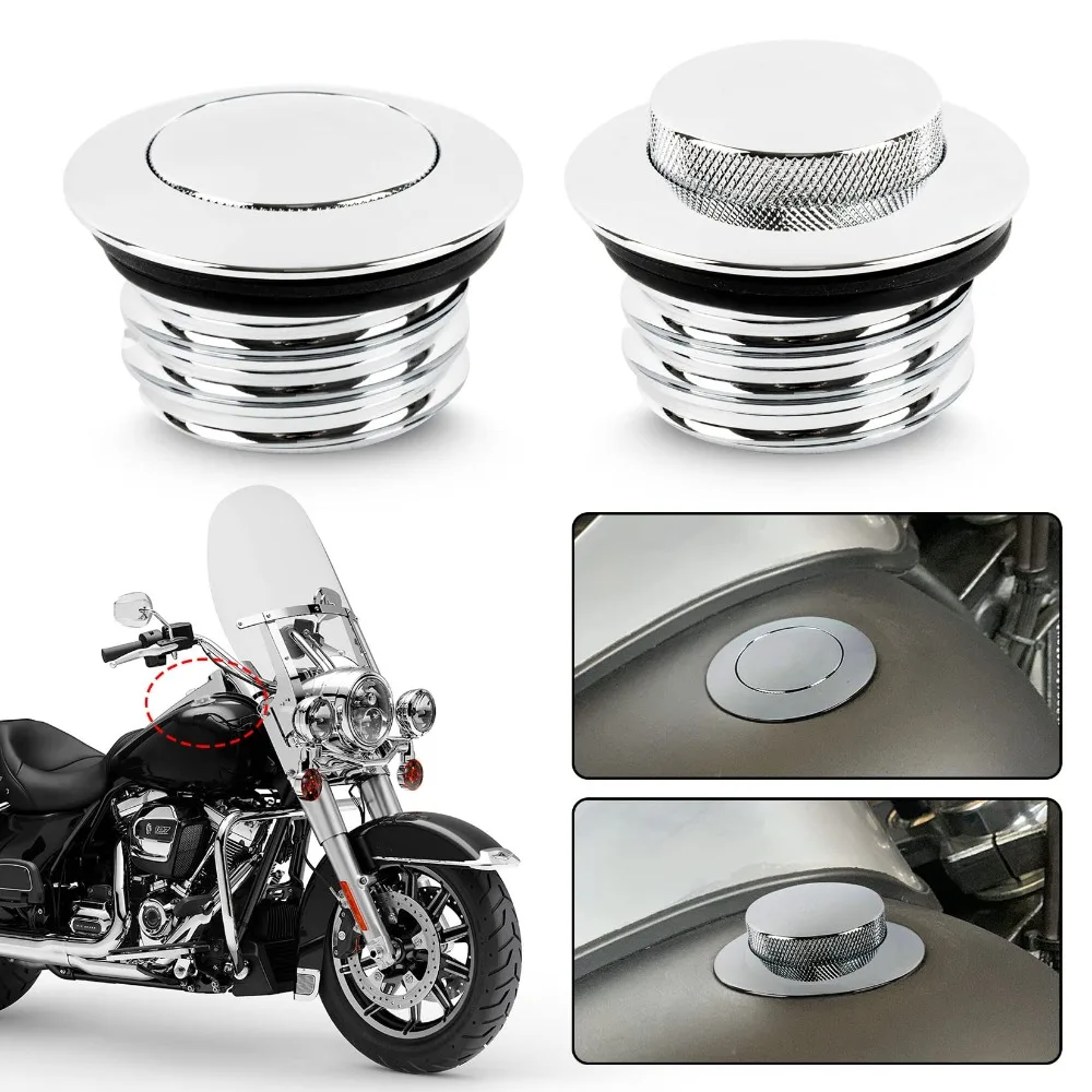 Motorcycle Accessory Modified Push-Type Clockwise Fuel Oil Gas Tank Cap For Harley Sportster XL Touring Electra Glide Dyna