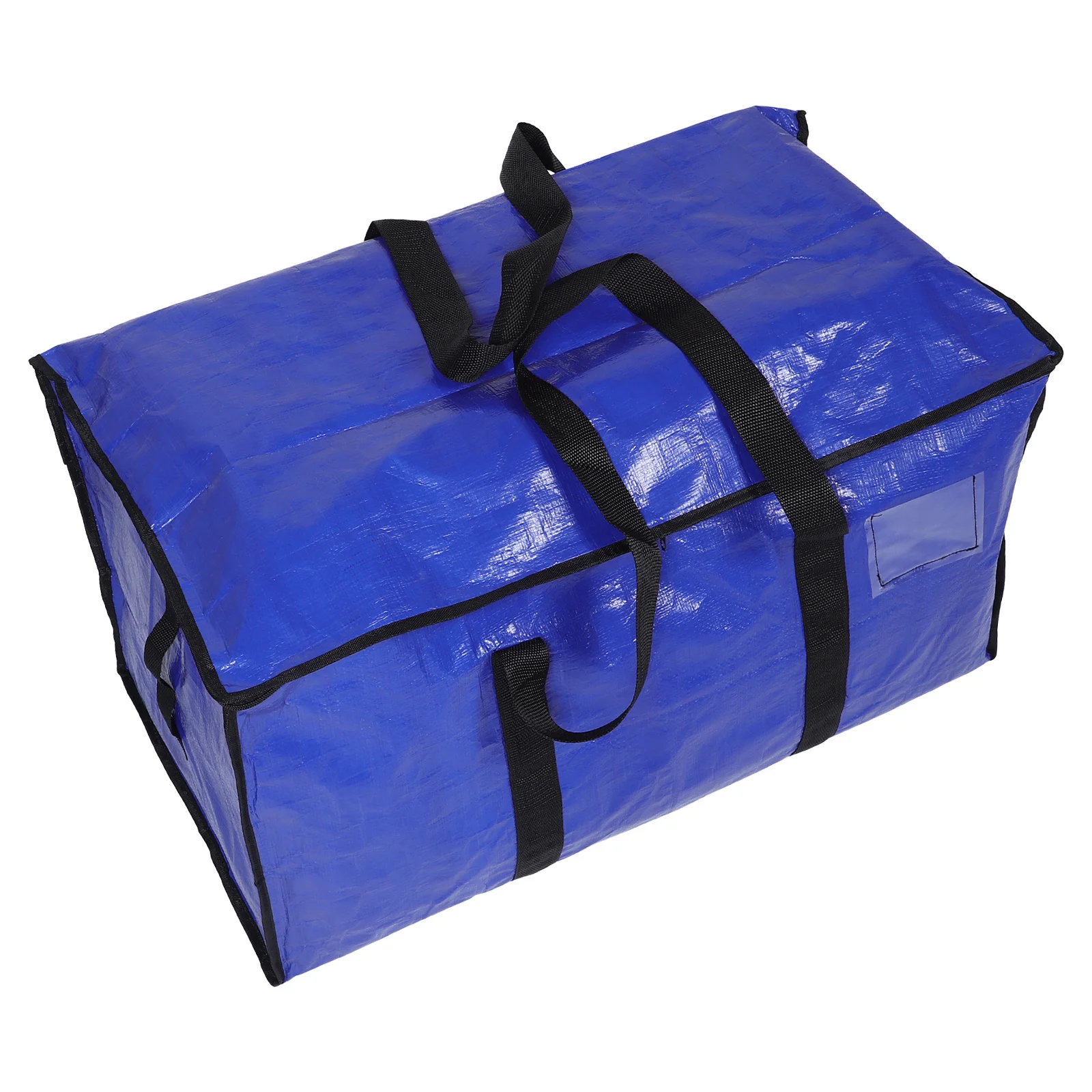 

88L Large Capacity Storage Bag Blue Waterproof Pvc Mesh Handle Moving Travel Organizer Bedding Comforter Clothes Blanket