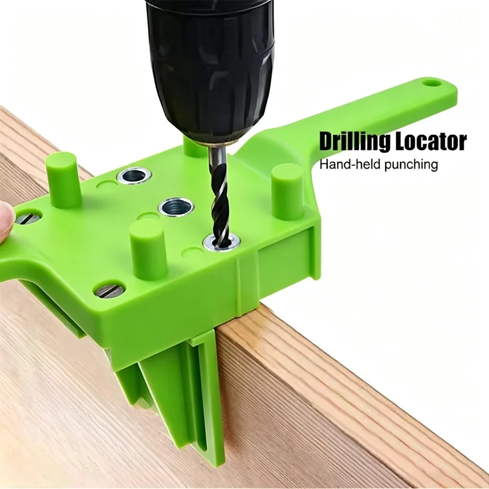 Woodworking Dowel Jig Handheld Hole Puncher Portable Wood Board Drilling Locator Guide for Accurate Straight Hole Drilling