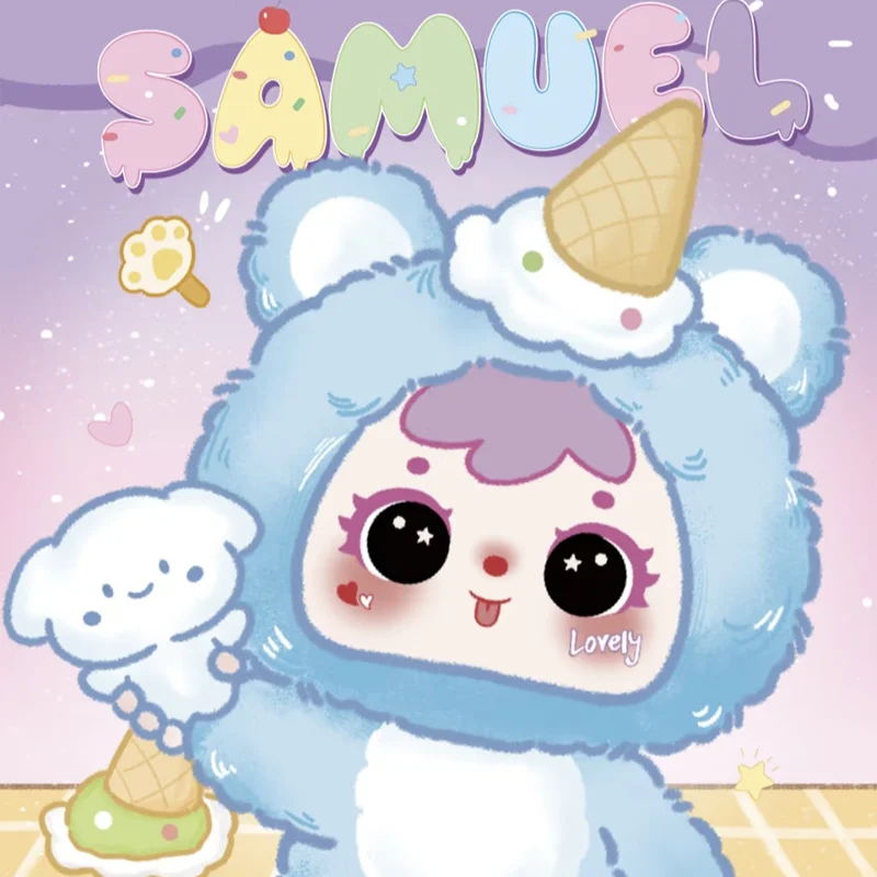 صموئيل عناق عناق الآيس كريم لطيف الحيوانات الأليفة الفينيل أفخم صندوق أعمى لطيف دمية العصرية لعبة حقيبة قلادة المفاتيح صندوق غامض فتاة مفاجأة هدية #1