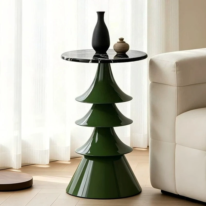 Modern Living Room Sofa Side Table Creative Christmas Tree Coffee Table Minimalist Bedroom Bed Side Table Cream Style Furniture