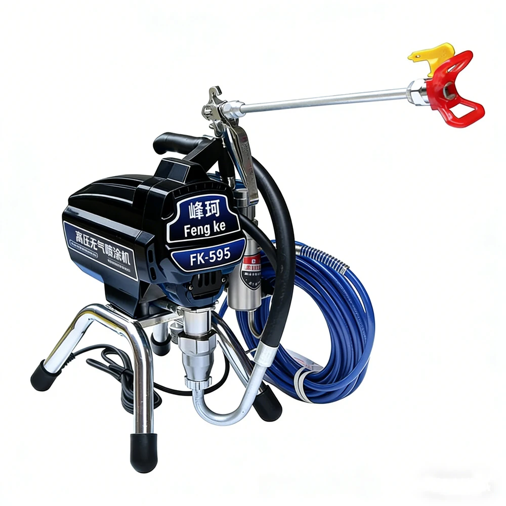 New Electric Painting Sprayer Machine Airless Spray Gun 2600W 2.6L Brushless Motor Piston Pump Sprayer 595 Oil Painting Machine