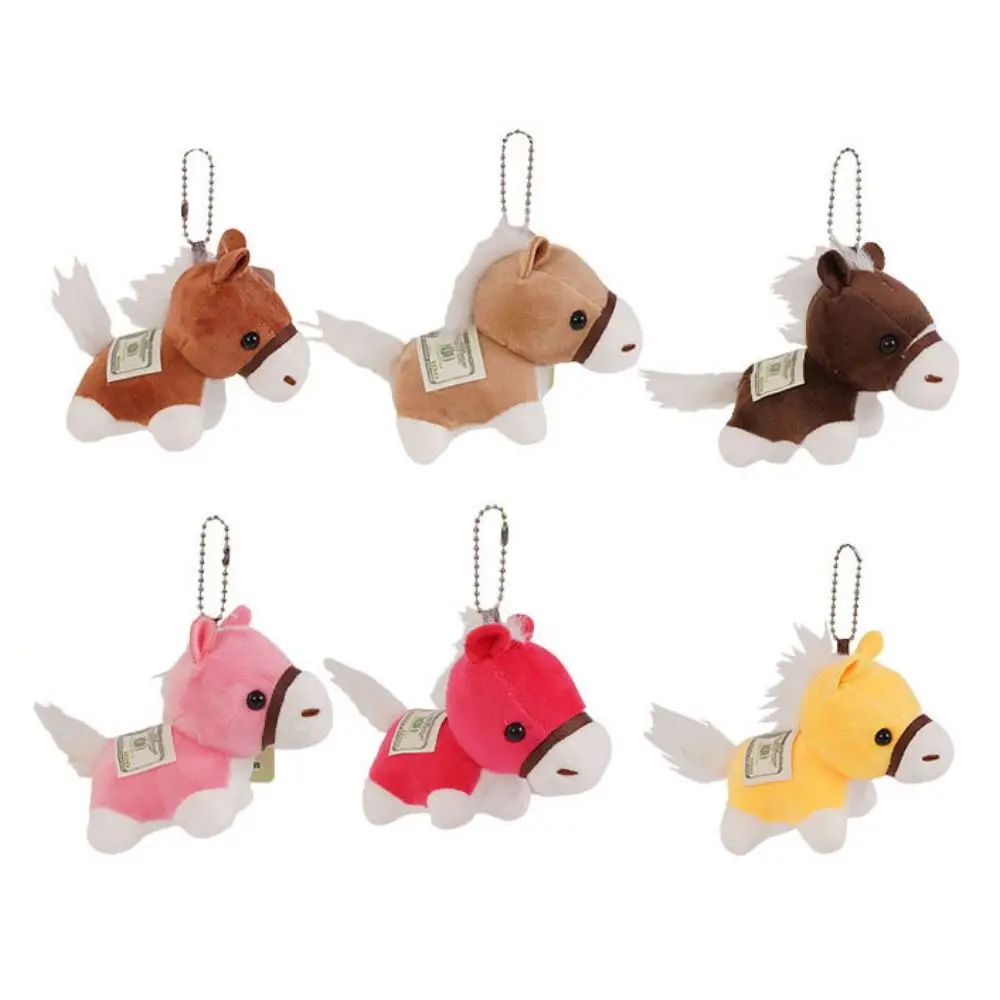 Copia soldi cavalli bambola di peluche borsa ciondoli appesi cavallo farcito portachiavi ornamenti portachiavi peluche cavalli giocattolo cavallo zaino decorazione