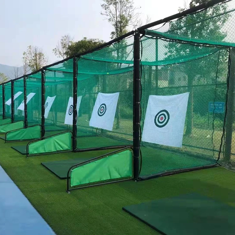 OEM 10'x10'x10' Golf Hitting Cage Target Practice Net With Complete Frame Kit Indoor Outdoor Golf Net