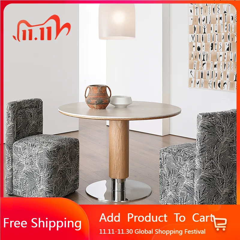 

Роскошный современный обеденный стол, скандинавская салонная консоль, круглый обеденный стол для ресторана, письменный стол, мебель для дома Mesas De Jantar