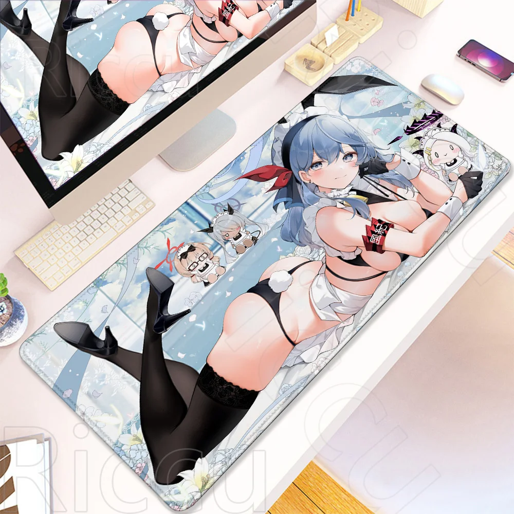 

HD Hentai Game Blue Archive Mouse pad Desk Mat With PC gaming accessories Aya Amatsuyu Prime Gaming XXL 400x800x2mm Keyboard mat