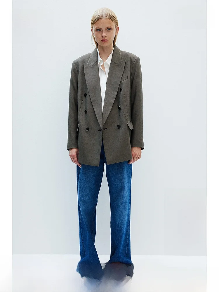 

Женский повседневный костюм H&M оверсайз для зимы, модель 244576, из полиэстера и вискозы, для офиса и на каждый день