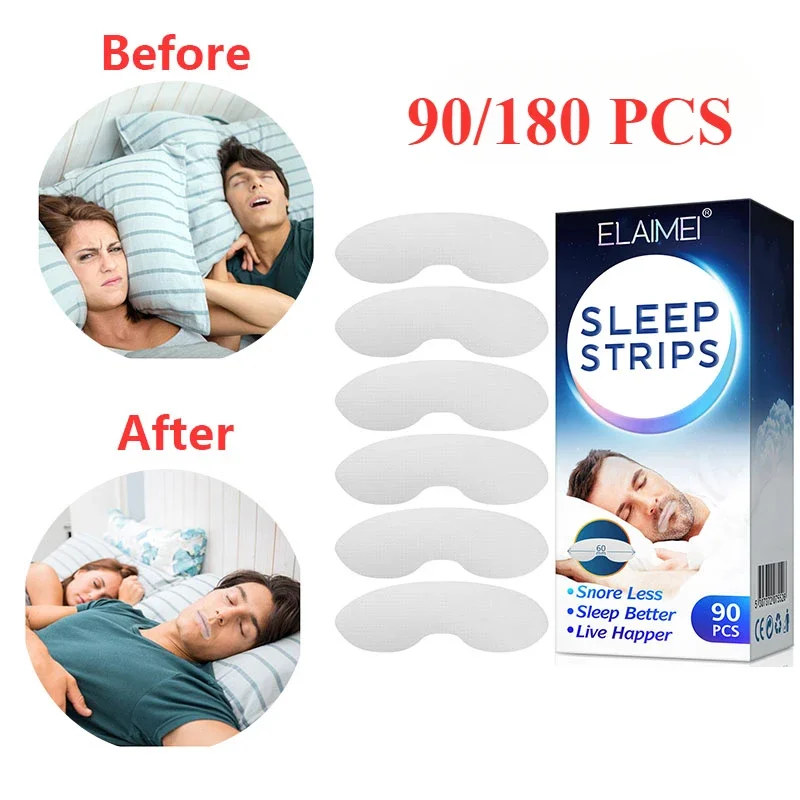 90/180 PCS Mouth Tape Sleep Strip for Anti-snoring Mouth Breathing Tape To Improve Sleep Mouth Stickers for Snoring Lip Patch