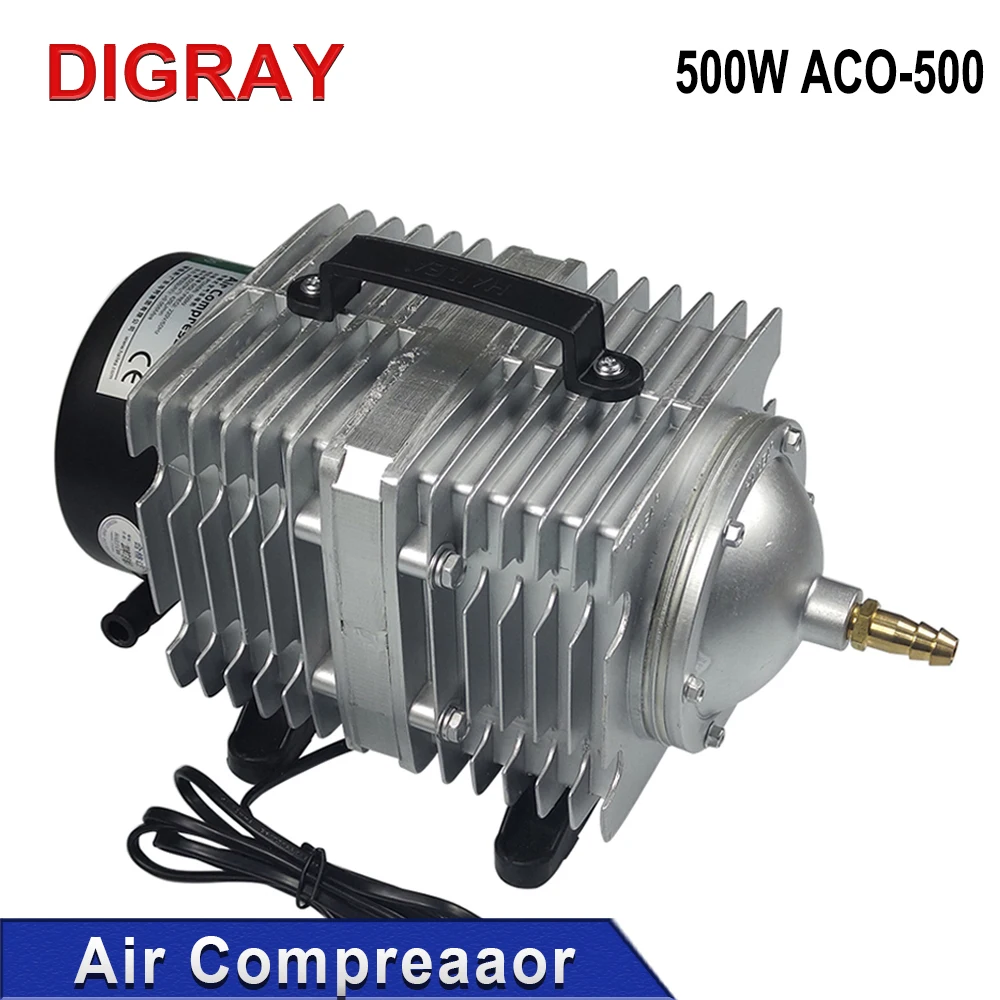 

DIGRAY 500W Air Compressor Electrical Magnetic Air Pump 220V 500W ACO-500, for CO2 Laser Engraving Cutting Machine