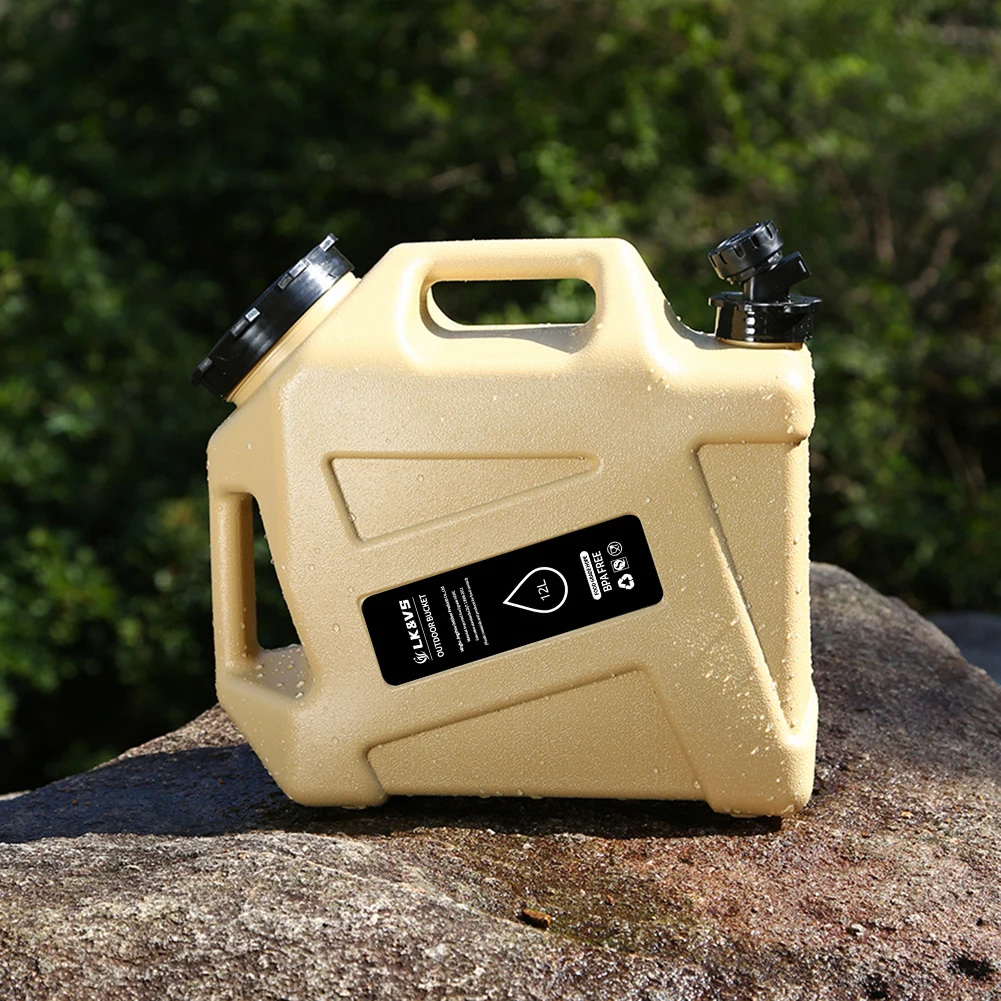

12L Portable Camping Water Jug Water Storage Tank with Spigot Water Storage Carrier for Camping Fishing Picnic Hiking
