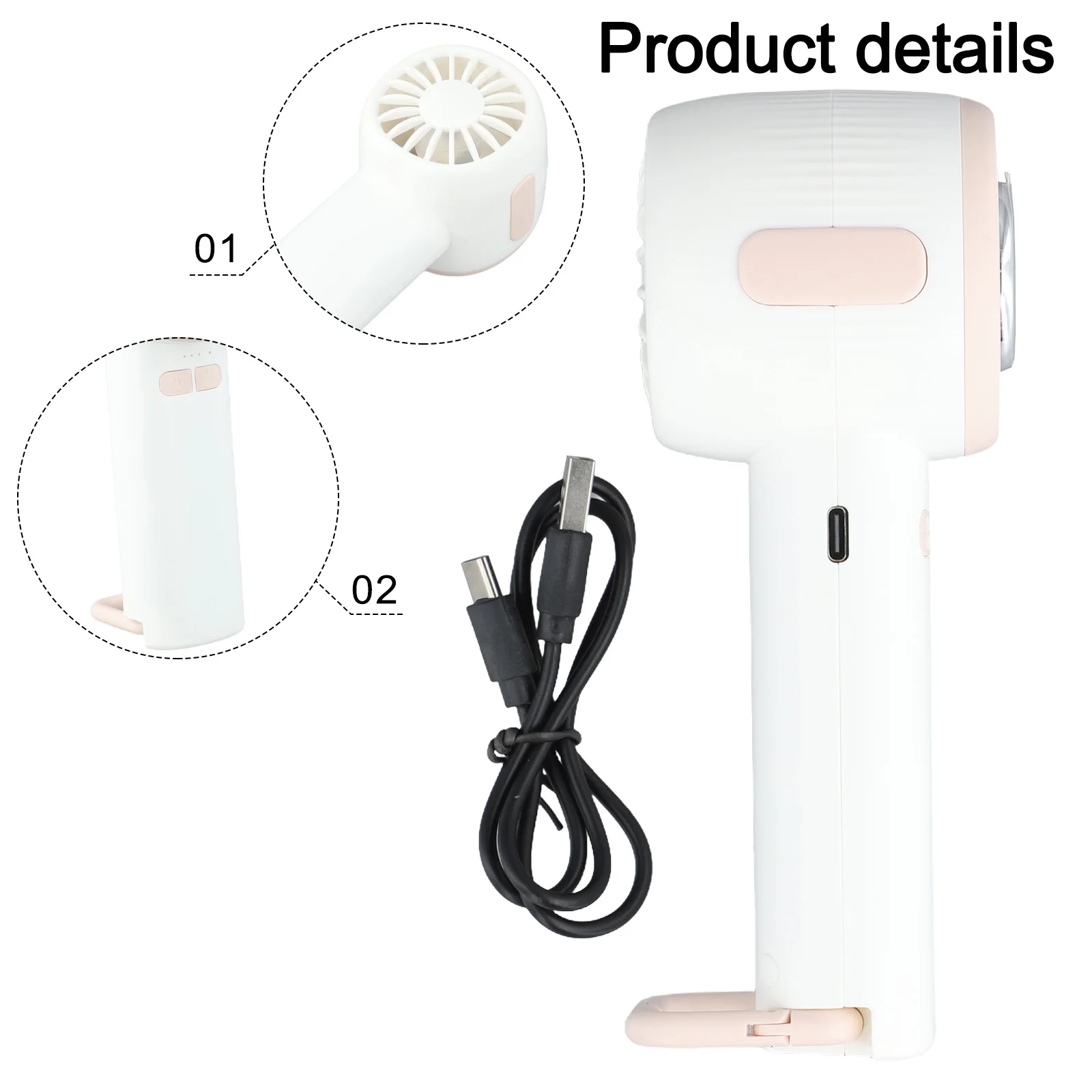 

64x71x152 мм Полупроводниковый вентилятор Легкая конструкция Низкий уровень шума Турбо ураган Дизайн Универсальное использование