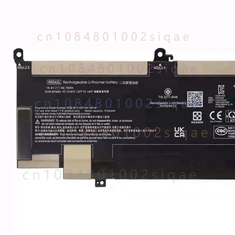 New RR04XL Laptop Battery for HP Spectre X360 13-AW AW0001TU AW0021NG HSTNN-DB9K OB1M L60213-2C1 L60373-005 14-CE 15.4V 60.76Wh