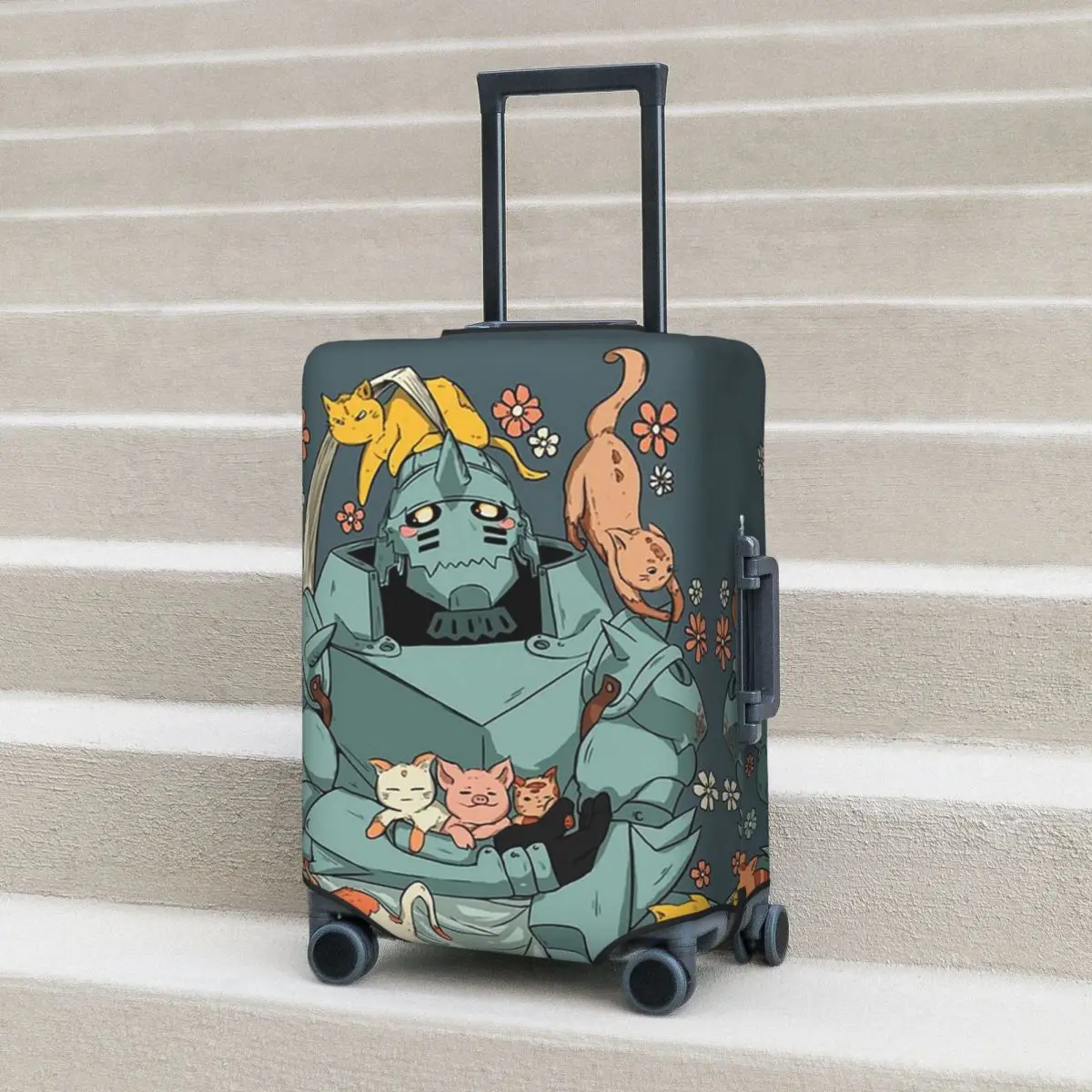 

Fullmetal Alchemist Suitcase Cover Protection Elastic Travel Luggage Protector Covers for 18-32 Inch