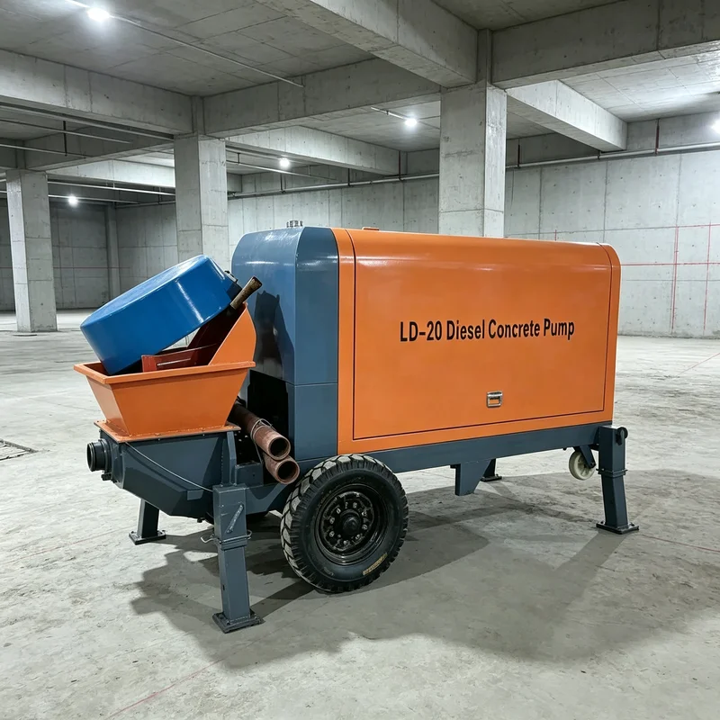 Electric Concrete Mixer Pump Integrated Mixing And Feeding Unit for Small Housing Development Construction Operation