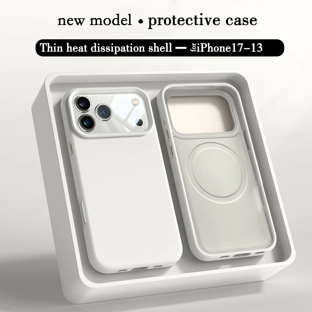 Magnetic Liquid Silicone Case For iPhone 17 16 Pro Max For M