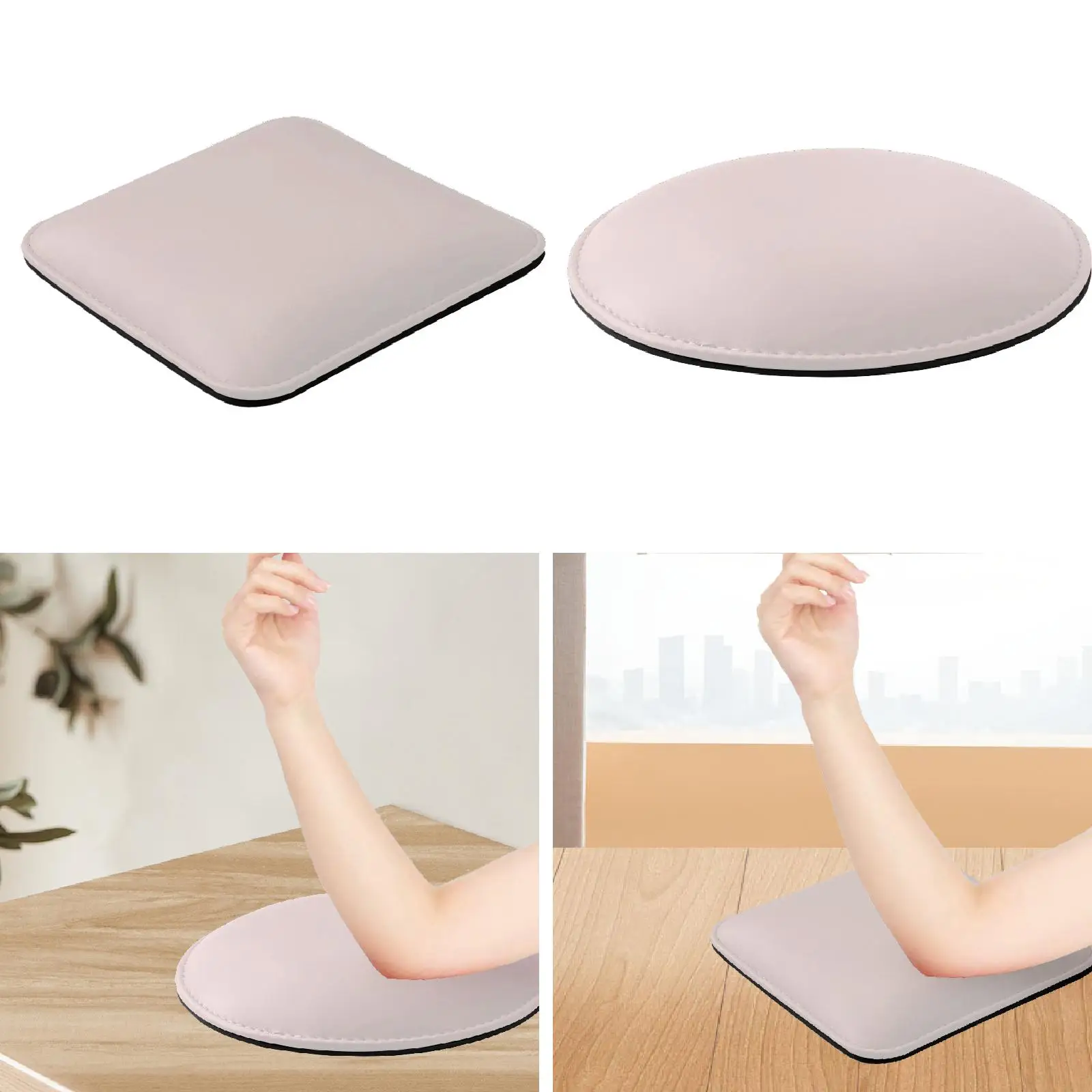 Elbow Rest Pad Easy to Clean Non Slip PU Leather Nail Supplies Comfortable Manicure Hand Pillow for Home DIY Salons Manicure