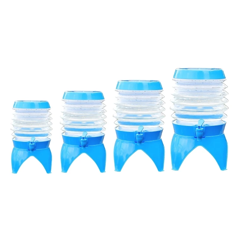 Water Container Foldable Water Storage for Camping Hiking with Tap Water Bucket 0.9/1.4/2/2.5 Gallon