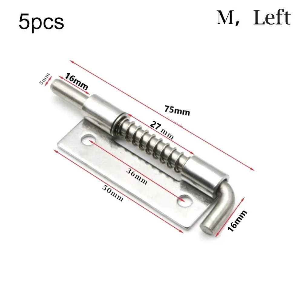 Stainless Steel Spring Loaded Latch Pin Tone 5 Pcs And Cabinets Applications On Bolt Cabinet Chests Hinges Easily